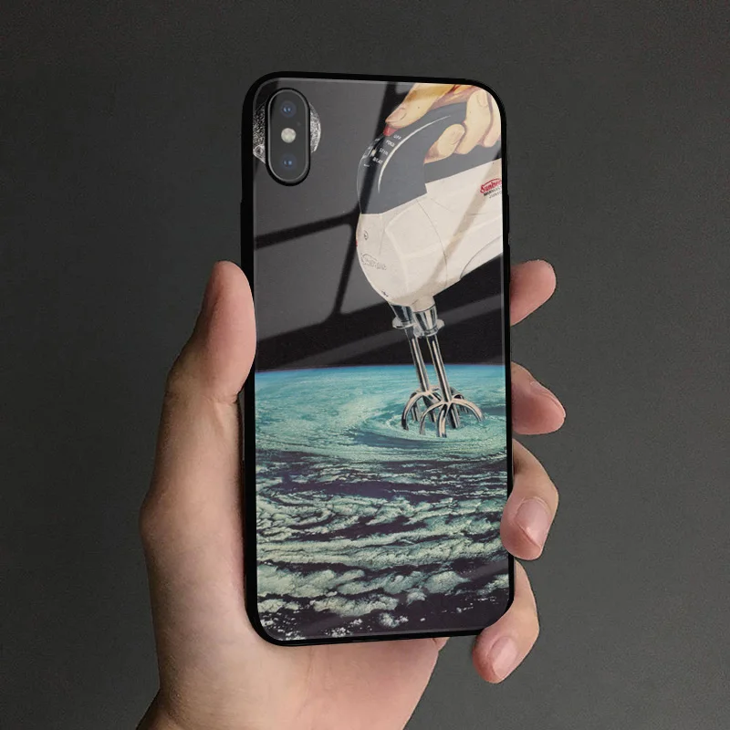 Мягкий силиконовый стеклянный чехол для Apple iPhone 6 6s 7 8 Plus X XR XS 11 Pro max|case cover|phone casesshell