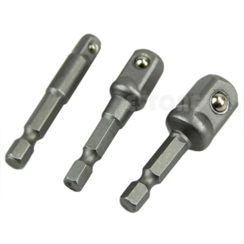 Tige de forage en acier facile à utiliser, 1/4 "3/8" 1/2 ", barre de forage, conducteur à douille hexagonale, jeu dadaptateurs de tige