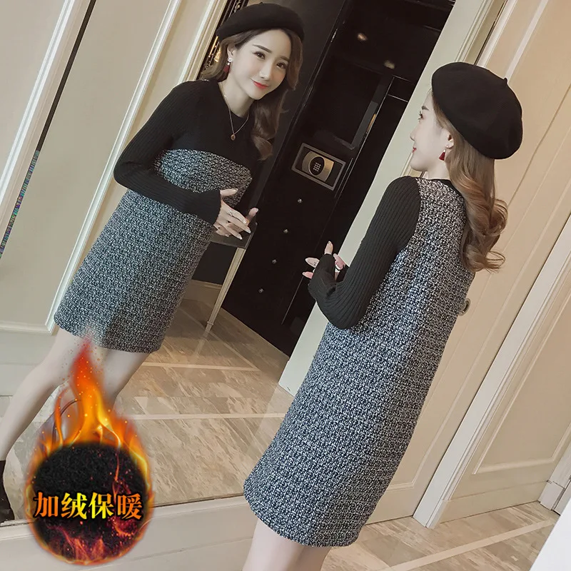 

Maternity Clothes 2019 New Style Brushed And Thick Nursing Dress