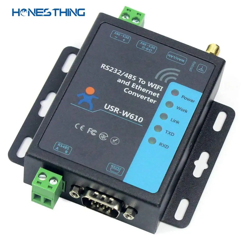 HonesThing RS232 RS485 к wifi Ethernet конвертер последовательный TCP IP Серверный модуль RJ45 LAN адаптер TCP сервер/UDP Modbus шлюз