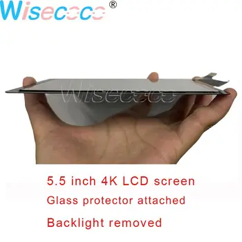 

5.5 inch 4K LCD screen UHD removed backlight glass protector with 60 pins MIPI to HDMI driver board for DIY 3d printer projector