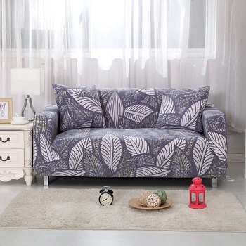 

Flower Purple Heart Pattern Sofa Slipcovers Tight Wrap All-inclusive Slip-resistant Elastic Cubre Sofa Towel Corner Sofa Cover