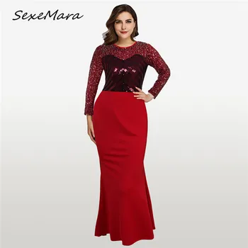 

Vintage Elegant Women Sequined Patchwork Dress 2020 Spring O-neck Long Sleeves Slim Dress