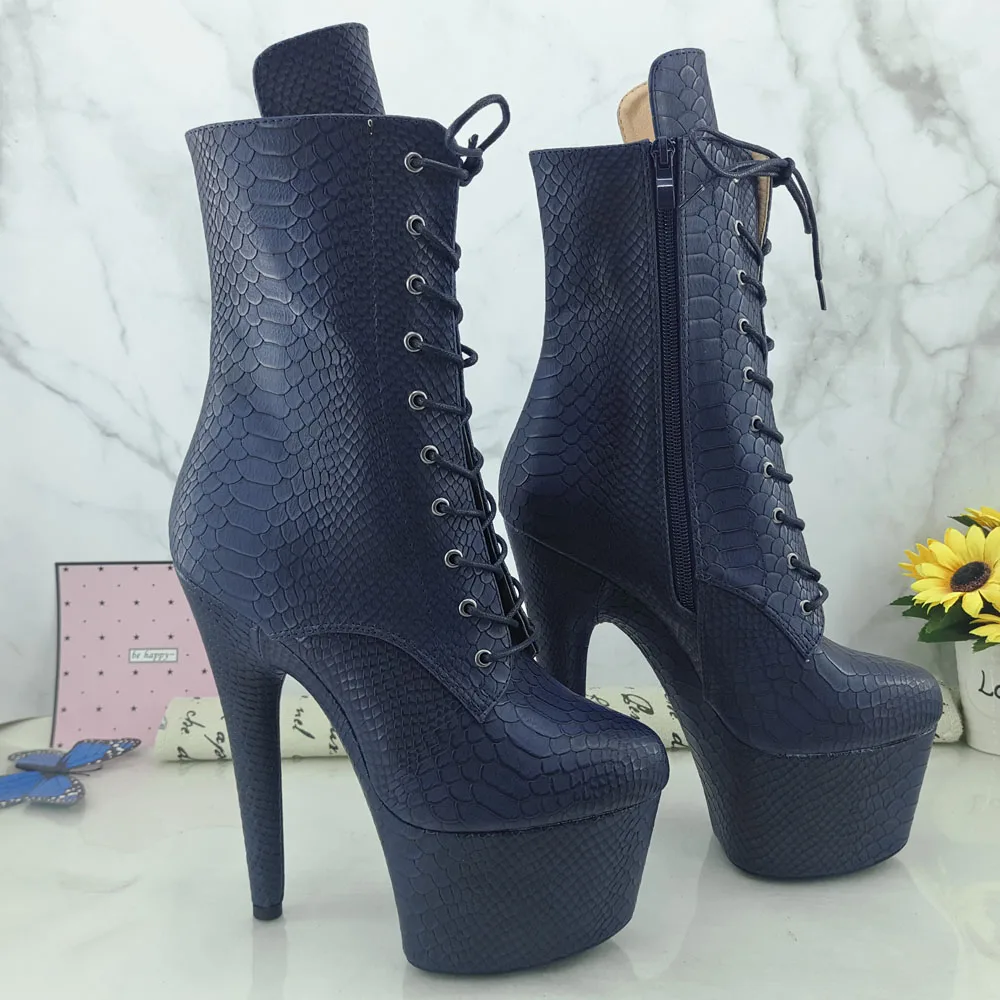 Leecabe/женские ботинки на платформе 17 см/7 дюймов Вечерние туфли на высоком каблуке обувь для танцев на шесте