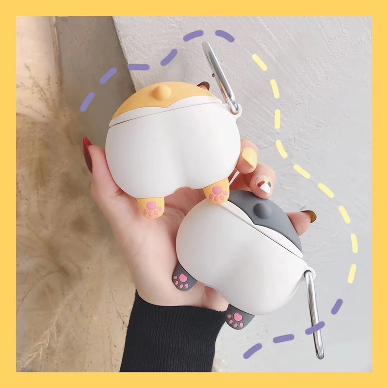 Милые корги Butt для Airpods чехол силиконовый наушник с Bluetooth защитный MacBook Air Pod