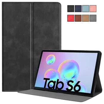 

10.5 Inch Tablet Cover Case for Samsung Galaxy Tab S6 T860 Cowhide Cases for Galaxy Tab S6 10.5" Tablet Stand Cover Funda