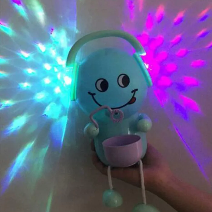 Hot Expression Music Bubble Machine Automatic Bubble Maker Flashing Music Kids Toy MVI-ing