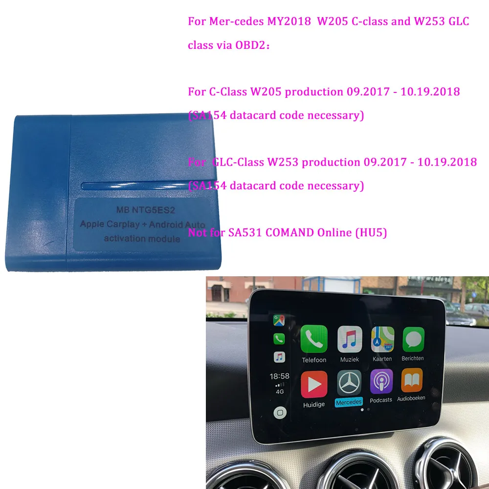 Buendeer автоматический инструмент активации OBD для Mercedes benz NTG5 S2 Apple CarPlay Android активатор через OBD W205 c-класс/W253 glc-класс