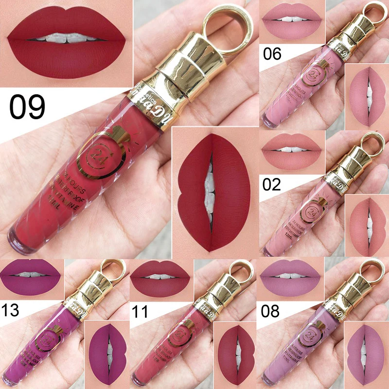 20 Colors Sexy Matte Liquid Lipstick Waterproof Long Lasting Pigment Nude Glitter Style Lip Gloss Beauty Red Lip Tint 20 Colors Sexy Matte Liquid Lipstick Waterproof Long Lasting Pigment Nude Glitter Style Lip Gloss Beauty Red Lip Tint