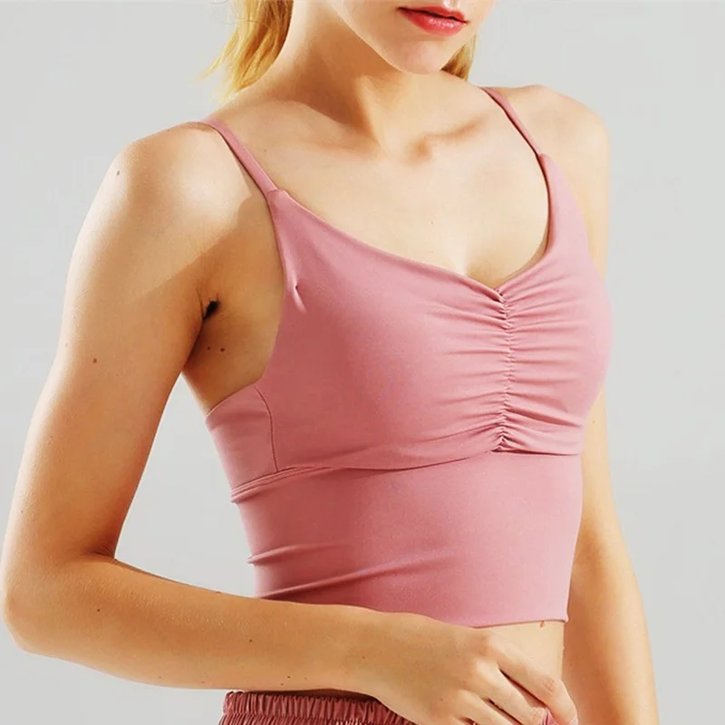 

Women Underwear Sports Bra Fitness Yoga Crop Top Push Up Brassiere Gym Solid Bras Athletic Vest Workout Shirt Sport Sportswear