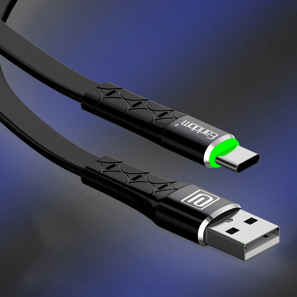 FDBRO быстрый зарядный провод кабель usbc для Xiaomi K20 Pro Note 10 светодиодный usb type C кабель 1 м USB-C зарядное устройство для мобильного телефона