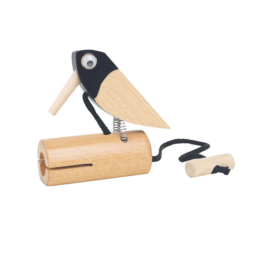 Orff Musical Instruments Natural Wooden Traditional Bird Rattles Clappers Castanets Educational Toys Gifts Percussion for Kids