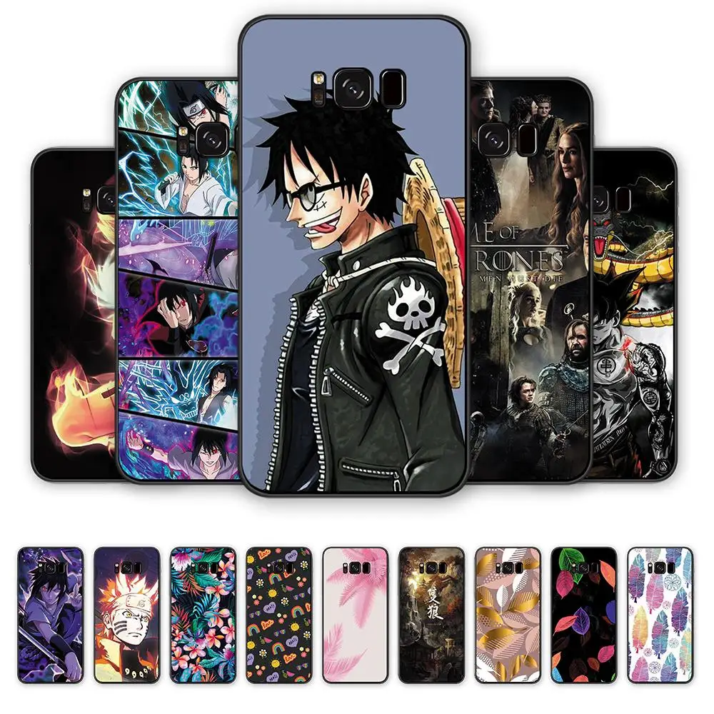 

Flower Pikachu Cover Silicone TPU Phone Case For Samsung Galaxy S8 S9plus Naruto soft Phone Case For Galaxy note8 S10