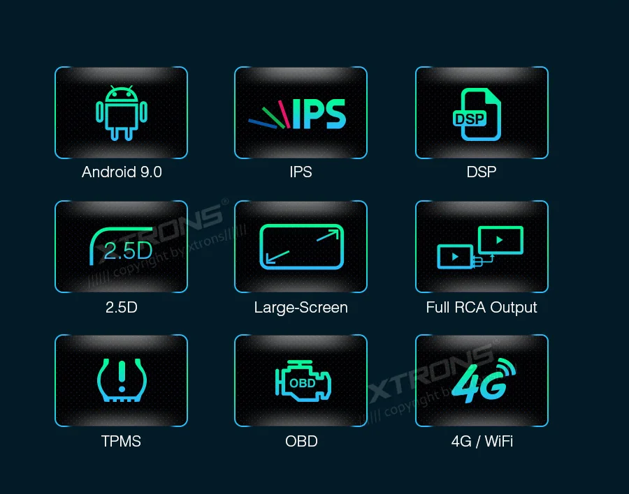 XTRONS 9 ''ips Android 9,0 DSPCar Мультимедиа стерео радио плеер для Skoda Octavia gps RCA OBD TPMS wifi без DVD