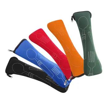 

Portable Tableware Zipper Bag Outdoor Travel Camping Recyclable Cutlery Pouch