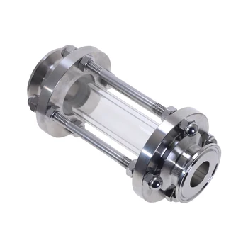 

1.5" 304 Stainless Steel Container Clamp Type Clover Sanitay Flow Sight Glass Diopter Fit 38mm OD Pipe Homebrew Diary Product