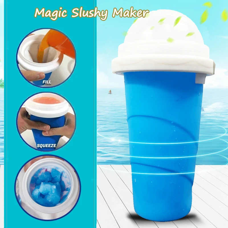 

Quick-frozen Smoothies Newly Durable Slushy Ice Cream Maker Squeeze Slush Quick Cooling Cup Milkshake Bottle Smoothie Cup