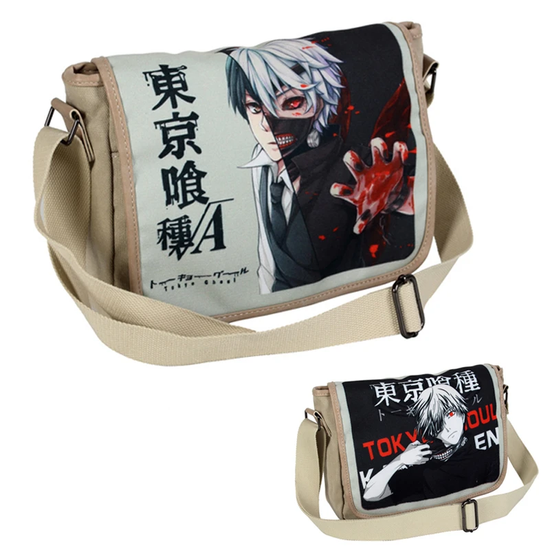 Аниме Токийский Гуль мультфильм Kaneki Ken текстильная сумка на молнии через плечо