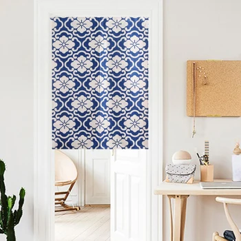 

Japanese style cloth blue door curtain cotton linen izakaya porch kitchen home children living room decoration cooking shop