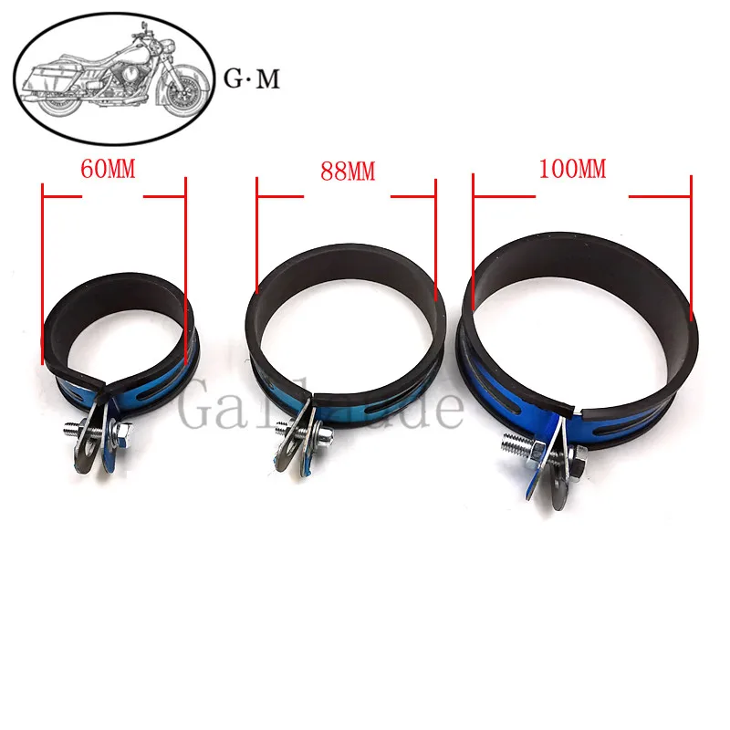 Morsetto Per Tubo Di Scarico Moto Universale 3,9 Pollici – Clip In Acciaio Inox Con Striscia Antiscivolo In Gomma