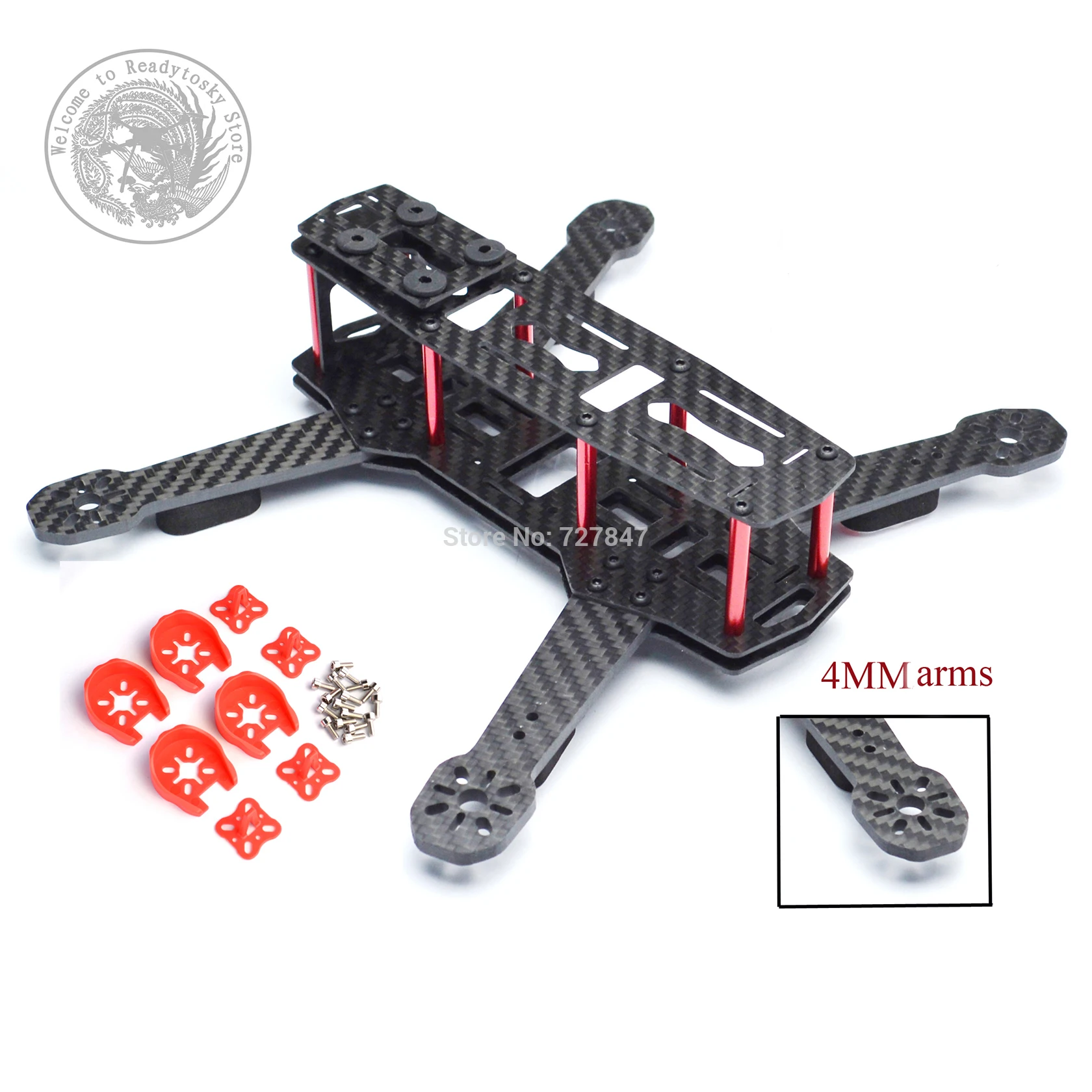 

DIY FPV ZMR250 V2 Cross Race Quadcoper Frame With 4mm Replacement Arm Mini Drone H250 Carbon Fiber QAV250