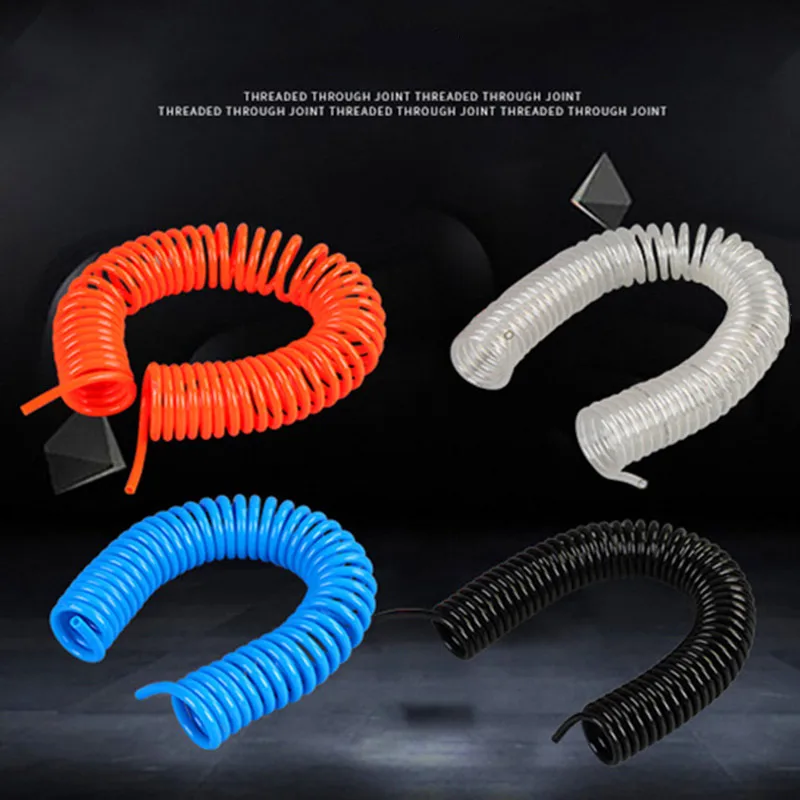 

3M/6M/9M/12M/15M Pneumatic Polyurethane PU Air Compressor Hose Tube 8*5mm Telescopic Spring Spiral Pipe Tool
