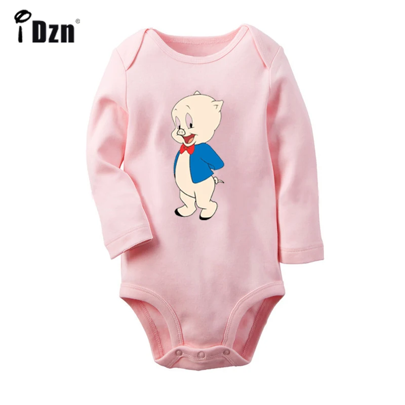 JbBaby1327PC Высокомерная Утка милый поросенок мультфильм Looney ttes дизайн новорожденных боди малышей с длинным рукавом Onsies комбинезон хлопковая одежда - Цвет: JbBaby1327PC