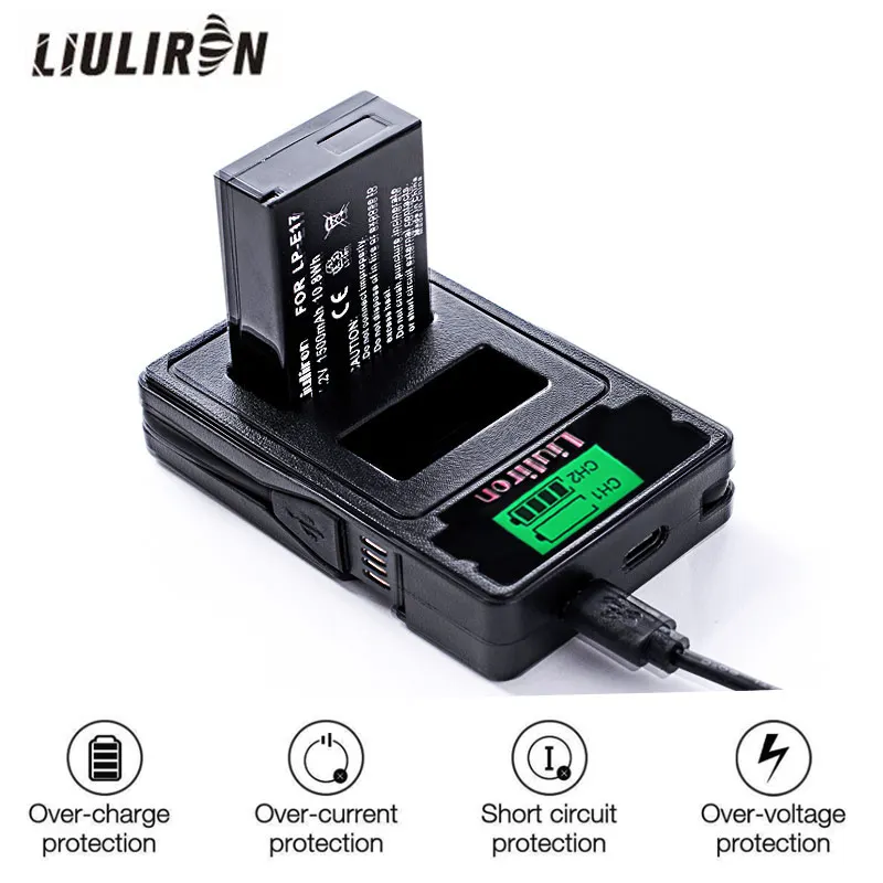 4x LPE17 LP E17 LP-E17 Батарея+ ЖК-дисплей USB Dual Зарядное устройство для цифровой однообъективной зеркальной камеры Canon EOS 200D M3 M6 750D 760D T6i T6s 800D 8000D поцелуй X8i камеры