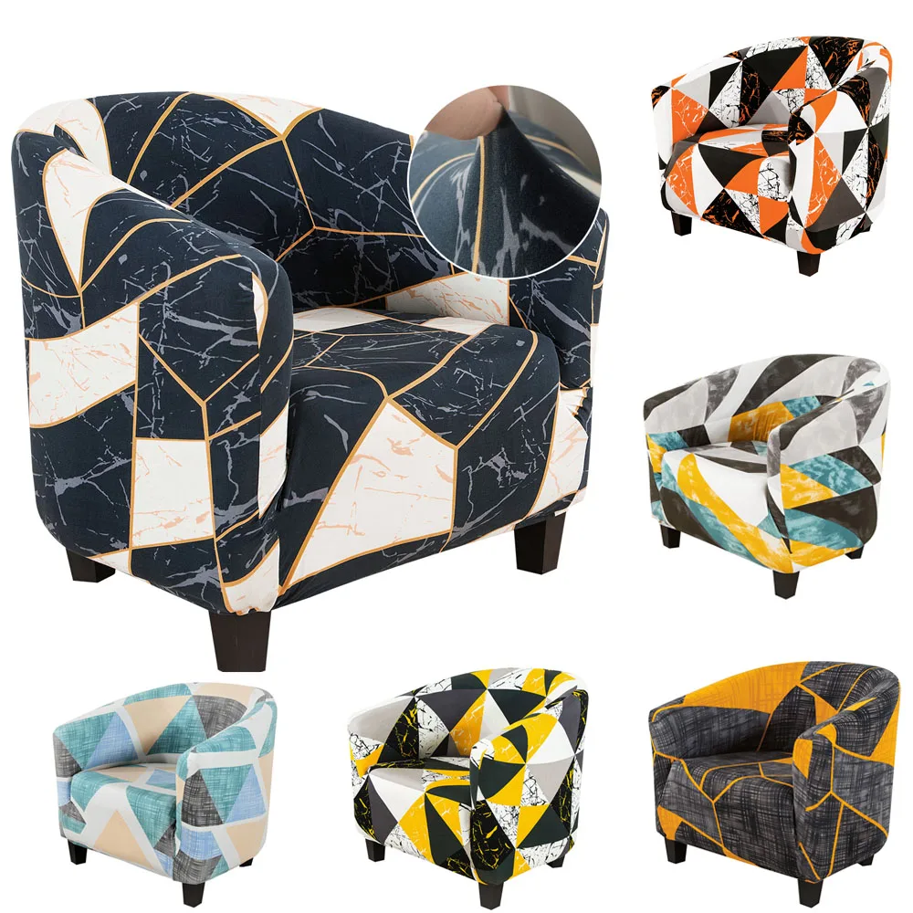 

Elastic Sofa Covers Geometric Armchair Cover Protector Bathtub Chair Covers Furniture Slipcover