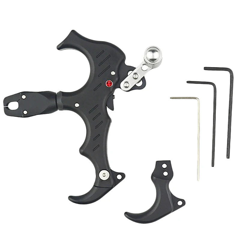 

360 Degree Rotate Clamp Compound Bow Release Aids 3/4 Fingers Archery Release