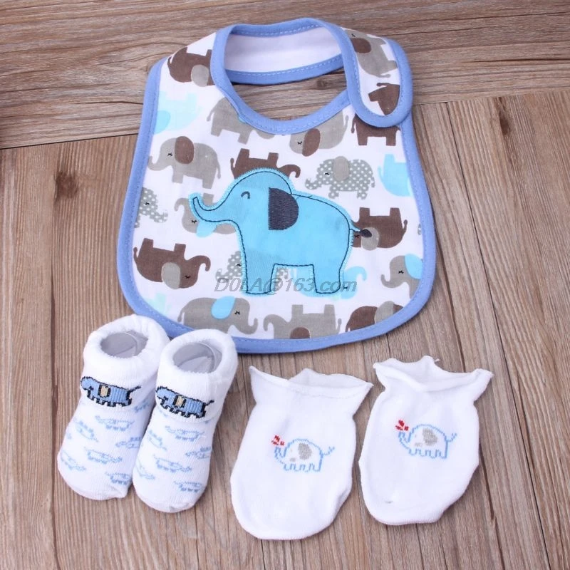 1 сумка Детские хлопковые Слюнявчики махровые носки комплекты для новорожденных