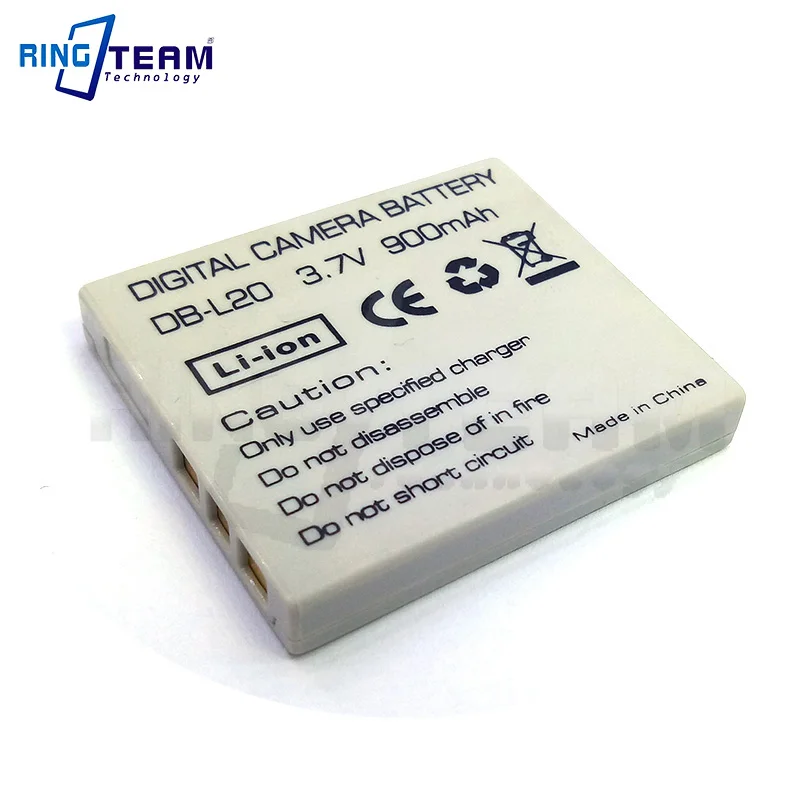 Batteria Al Litio Db-L20Au Di Db-L20A Per Le Videocamere Digitali Di Sanyo Xacti Videocamere Vpc C4D C4N C4L C40 E6U E6Ex E60 E7 S7 J4 C1