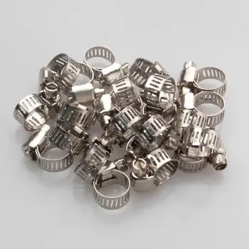 

20Pcs 1/2"-3/4" Adjustable Stainless Steel Drive Hose Clamps Fuel Line Worm Clip