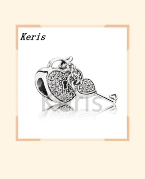 

100% 925 sterling silver 1:1 authentic 791429cz lock pave silver charm with original female cubic zirconia bracelet