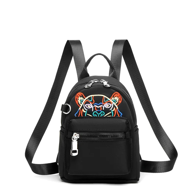 

Nylon Simple Cartoon Small Backpack Women's 2019 New Style Versatile Schoolbag Mini Embroidered Small Backpack