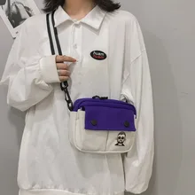 Маленькая женская сумка, стиль, корейский стиль, универсальная маленькая сумка на плечо для девочек, летняя квадратная сумка на бретельках, Холщовая Сумка через плечо B