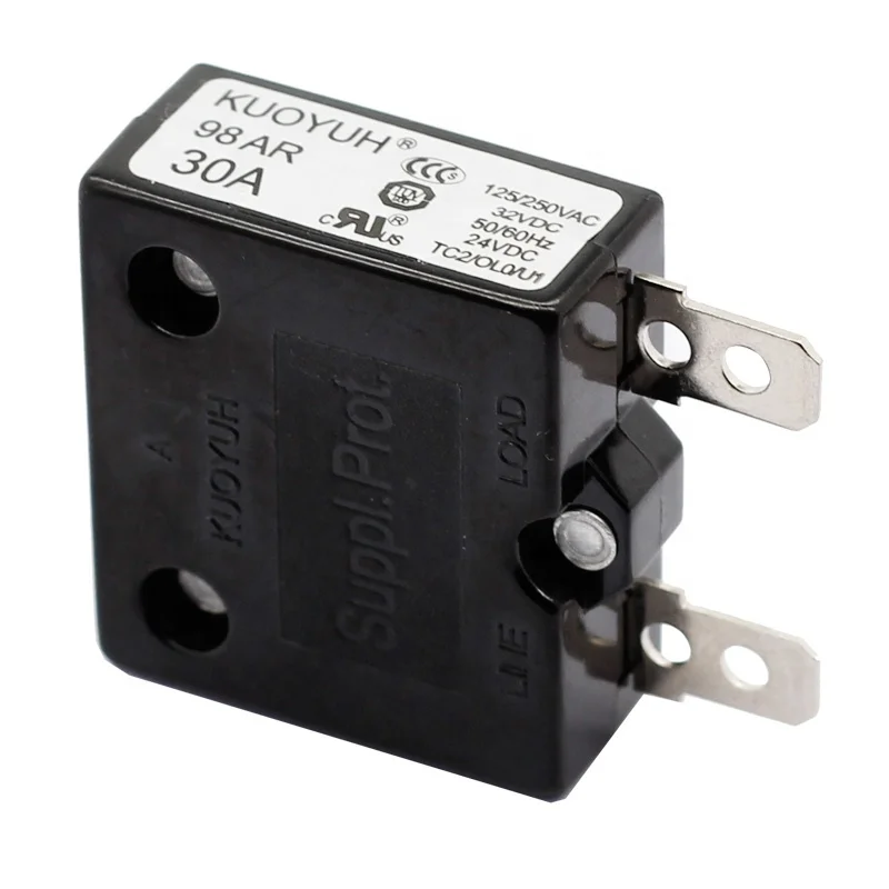 

Kuoyuh 98AR series 5A 10A 15A 20A 25A 30A 40A 50AMotor Protection Thermal Switch Overload Circuit Breaker