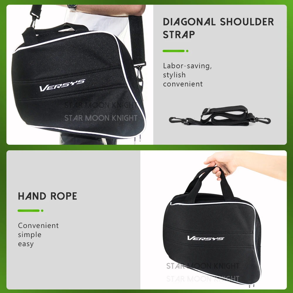 For KQR 28L Saddle Bag Travel Waterproof Luggage Bags For Kawasaki Versys  650 Versys 1000 Versys650 Versys1000 Ninja 1000 H2