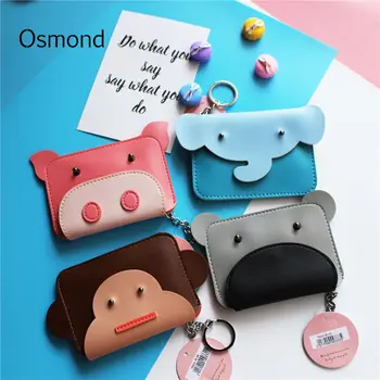 

Osmond Cute Animal Coin Purses Women Mini Wallets Girls PU Leather Money Pouch Cartoon Elephant Pig Monkey Card Holders Kids