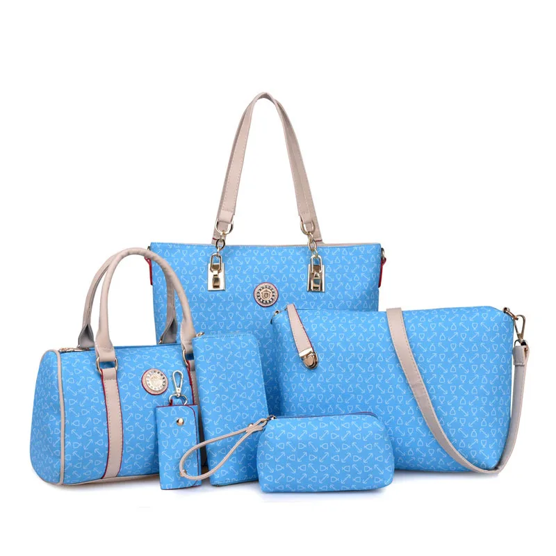 

Ellie 2016 New Style WOMEN'S Bag Europe And America Fashion Bucket Printed Flower Bag Six Kit Women's Hand Shoulder Different Si