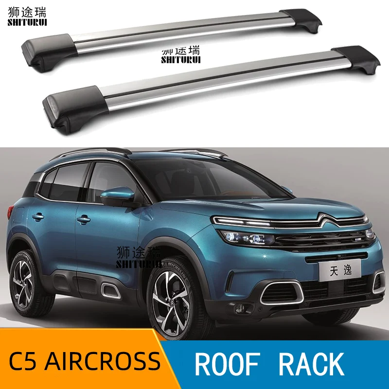 2 шт штанги на крышу для CITROEN C5 AIRCROSS+ KL боковые рейлинги из алюминиевого сплава поперечные Рейлинги на крышу багажник багажная нагрузка 200 кг крепление на транспортное средство