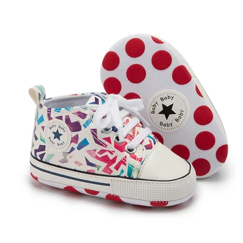 Baby Boys Girls First Walkers Shoes Infant Toddler Soft Sole Anti-slip Baby Shoes Newborn Canvas Baby Sports Sneakers Shoes 1