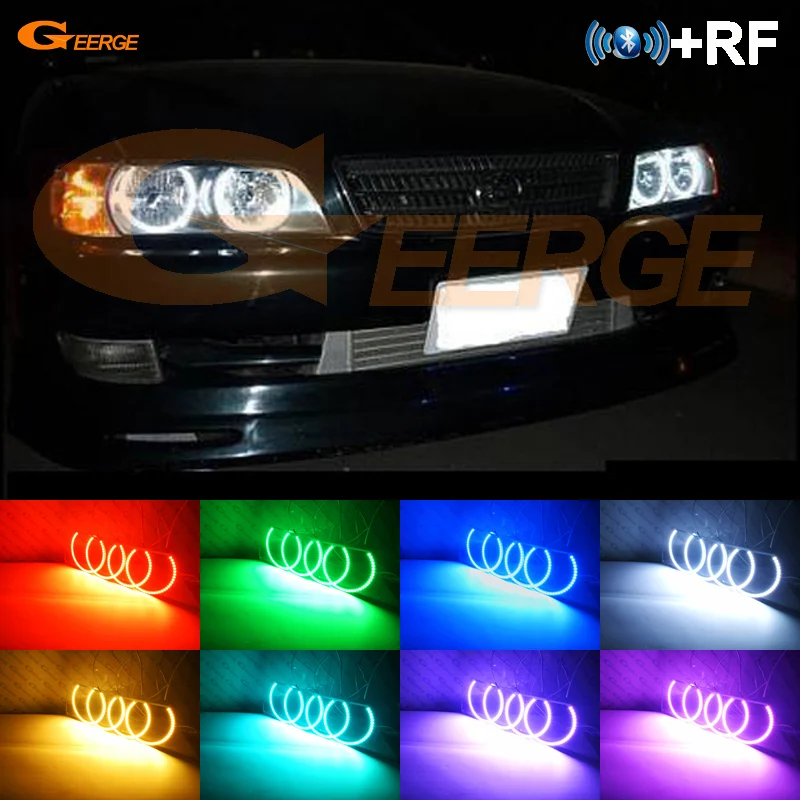 

For Toyota Chaser 1996-2001 Excellent Angel Eyes kit Multi-Color Ultrabright RGB LED Angel Eyes Halo Rings