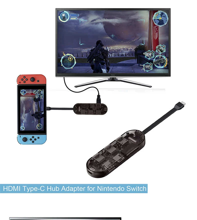 Тип с разъемами типа C и HDMI 7-в-1 док-станция для 3.0hub мульти-Многофункциональный преобразователь ноутбук USB-C док-станция концентратор