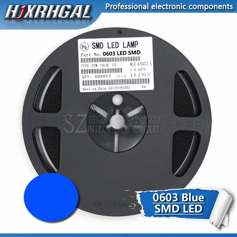 1 шт. синий светодиодный диодный светильник SMD 0603 новый и оригинальный hjxrhgal|Диоды|