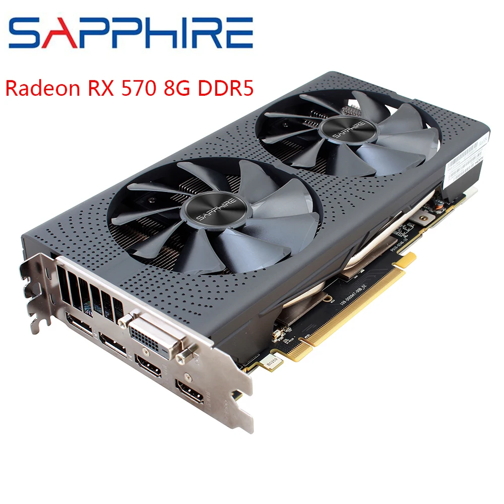 SAPPHIRE AMD Radeon RX570 8GB Graphics Cards Gaming PC Used Card Video GDDR5 256bit PCI Express 3.0 Desktop For Gamer | Компьютеры и