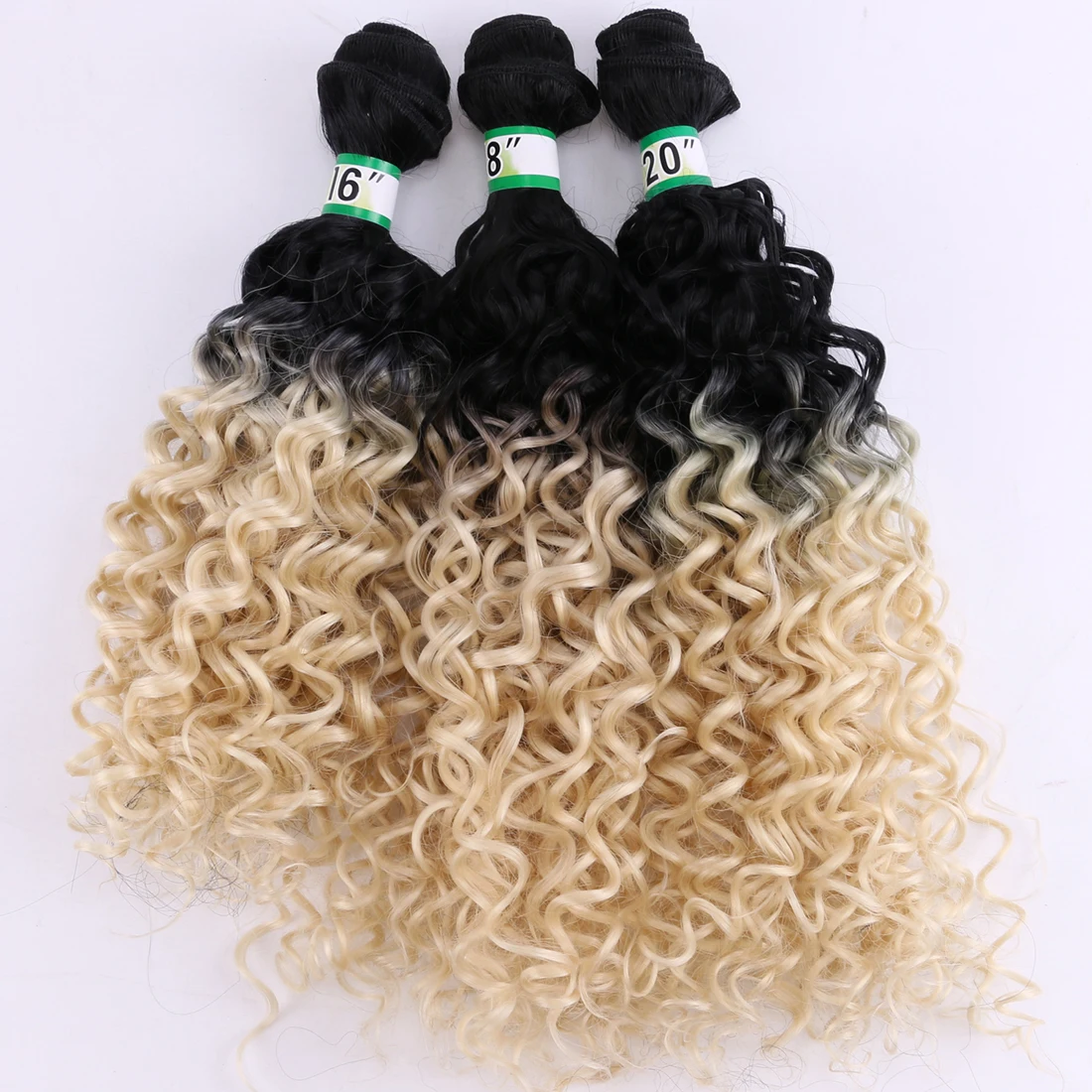 FSRHAIR от черного до коричневого пучки волос влажная волна плетение 210 г/лот Омбре синтетические пучки волос