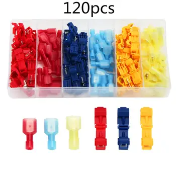 

Conectores de cable Tap de 240 Uds., terminales de cable eléctrico de empalme rápido autopelado, terminales de pala de desconexi