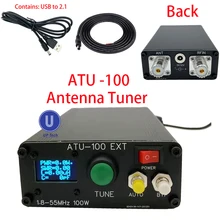 Sintonizador automático da antena da máquina ATU-100-50mhz atu100mini de 1.8 atu100 por n7ddc 7x7 3.2firmware programado oled
