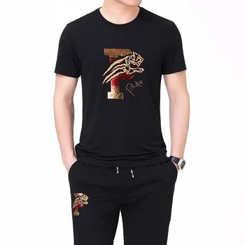 

2020 summer thin tender han edition men's leisure suit mercerized cotton nine minutes of pants fashionable city suits